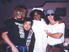 Anton with John, Lori, and Dzifa at Merujina, Halloween, 1994