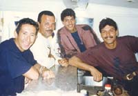 Anton with mates in Sharm, Spring 1997